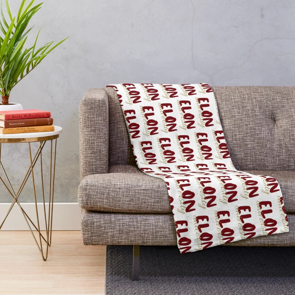 Soft and Comfortable Elon University Plush Blanket