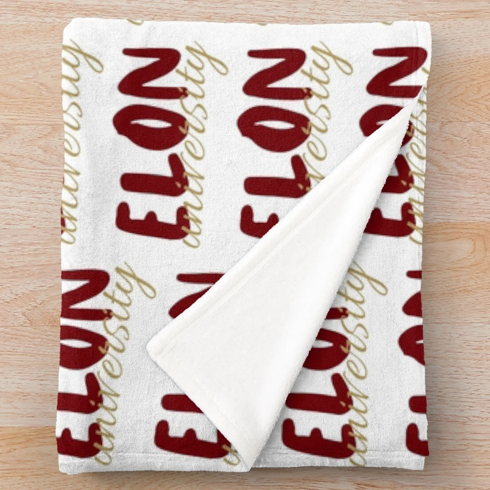 Soft and Comfortable Elon University Plush Blanket
