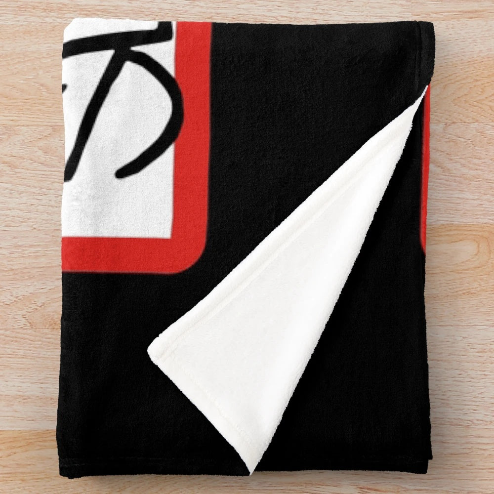 Eminem inspired plush blanket with Slim Shady graphic