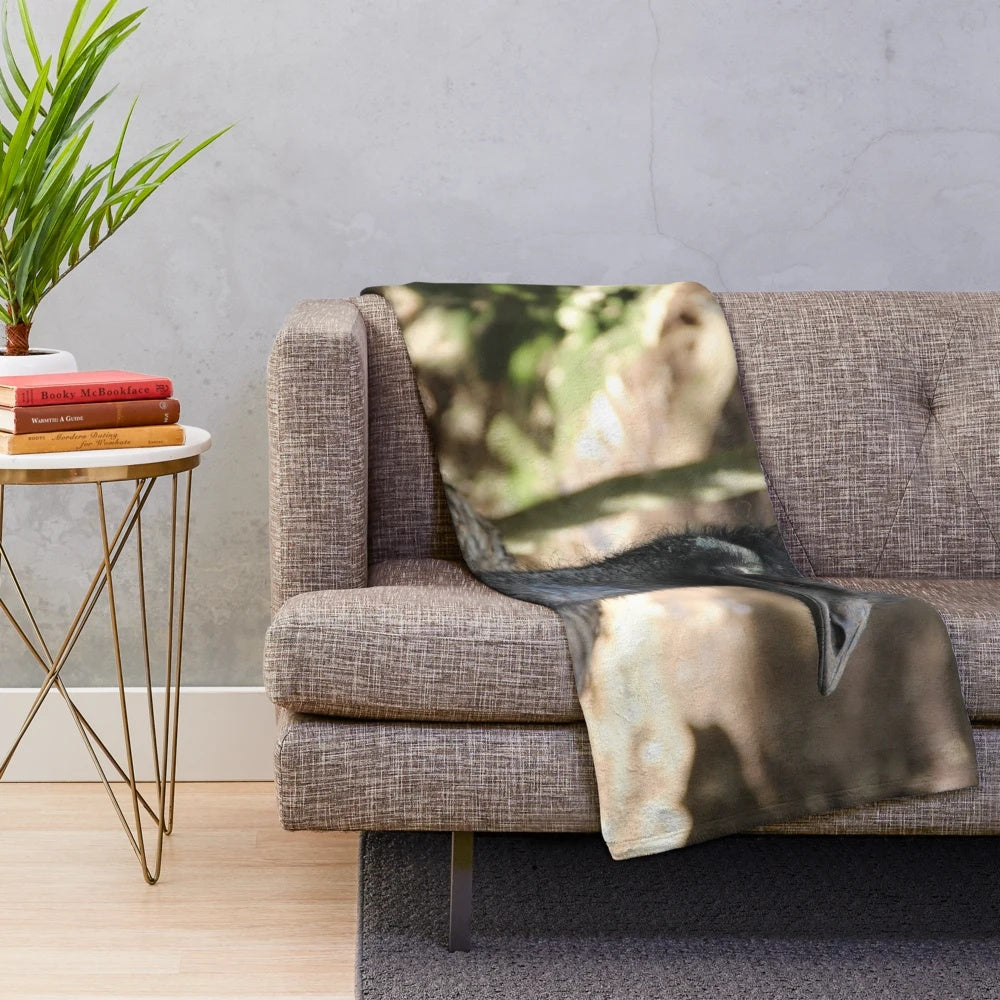 Emu Plush Blanket - Soft and Snuggly Animal-Inspired Decor