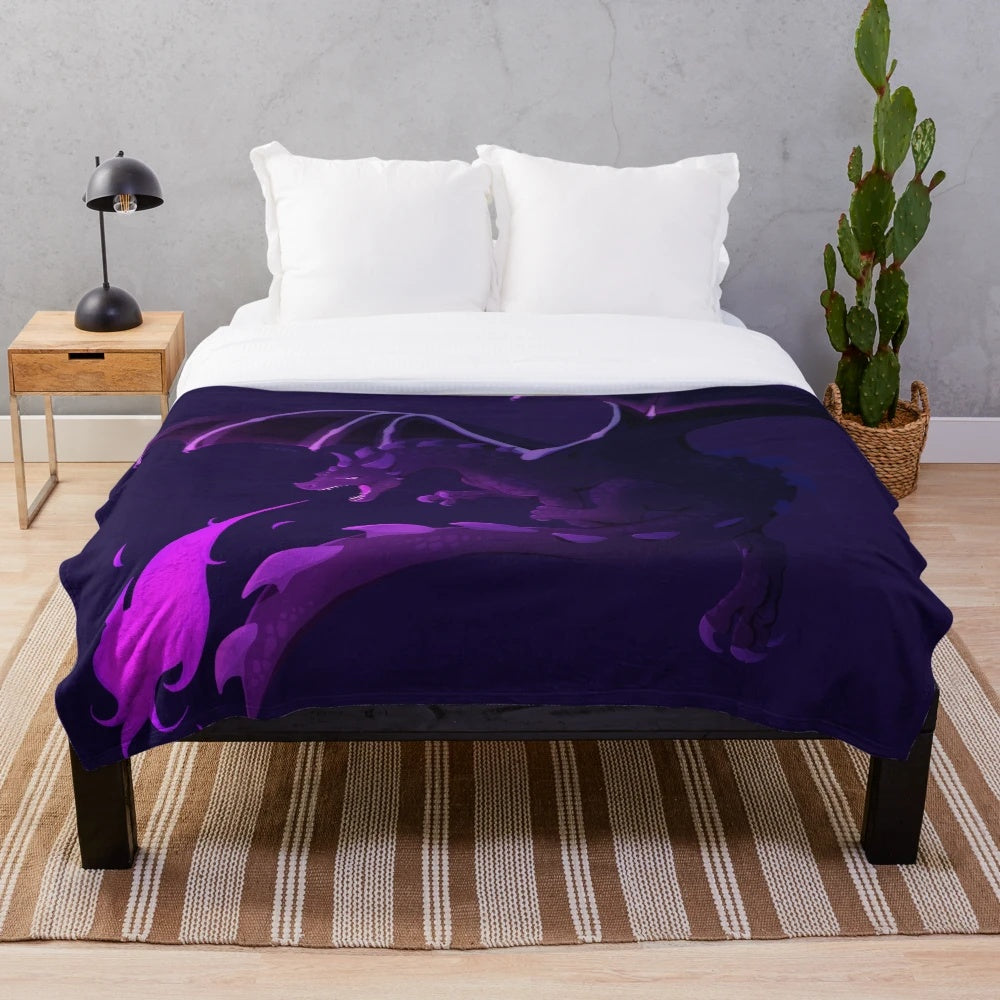 Ender Dragon Plush Blanket for Minecraft Fans