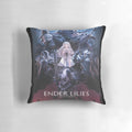 Ender Lilies videogame-inspired decorative pillow with fantasy floral design