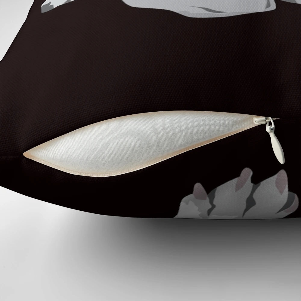 Soft, plush pillow featuring an illustration of an English Bull Terrier dog breed.