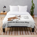 English Bulldog Mom Plush Blanket