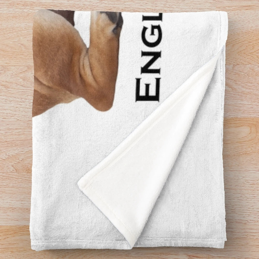 English Bulldog Mom Plush Blanket
