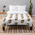 Soft and cuddly English bulldog plush blanket