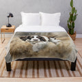 Soft and cuddly plush blanket featuring an English Springer Spaniel
