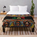 Soft, warm, and colorful Ethiopian ሐበሻ plush blanket