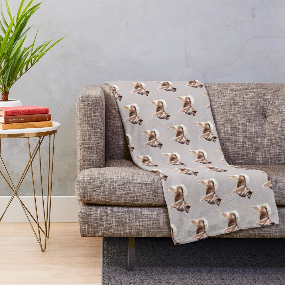 Eurasier dog breed plush blanket featuring a dog show stack pose
