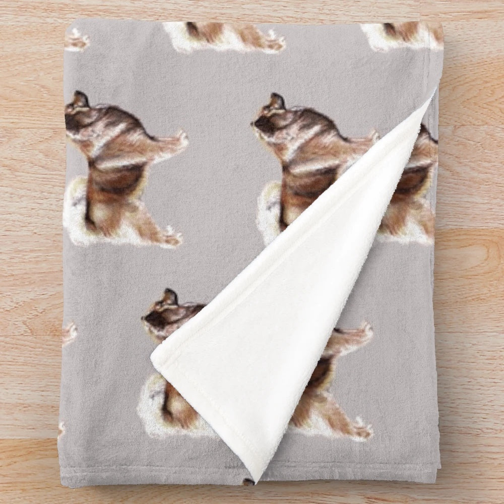 Eurasier dog breed plush blanket featuring a dog show stack pose
