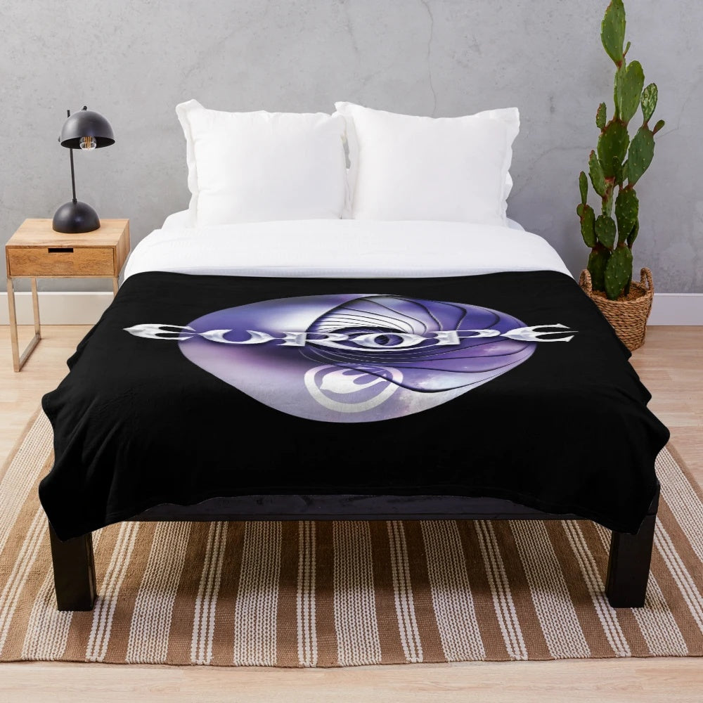 Europe band logo inspired plush blanket