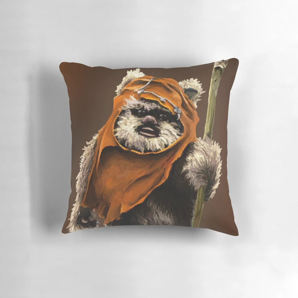 Soft and cuddly Ewok-themed pillow from the Star Wars: Endor series