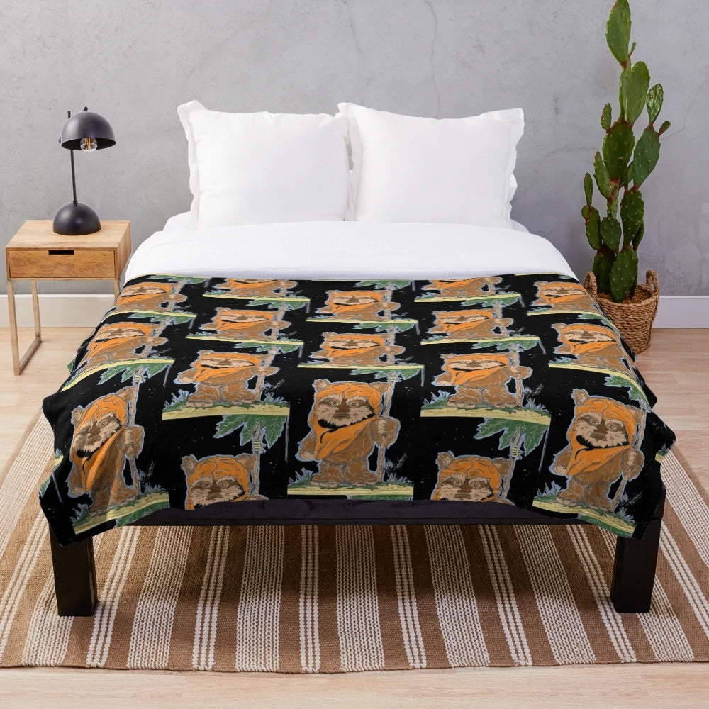 EWOK Plush Blanket featuring Wicket the Ewok from Star Wars