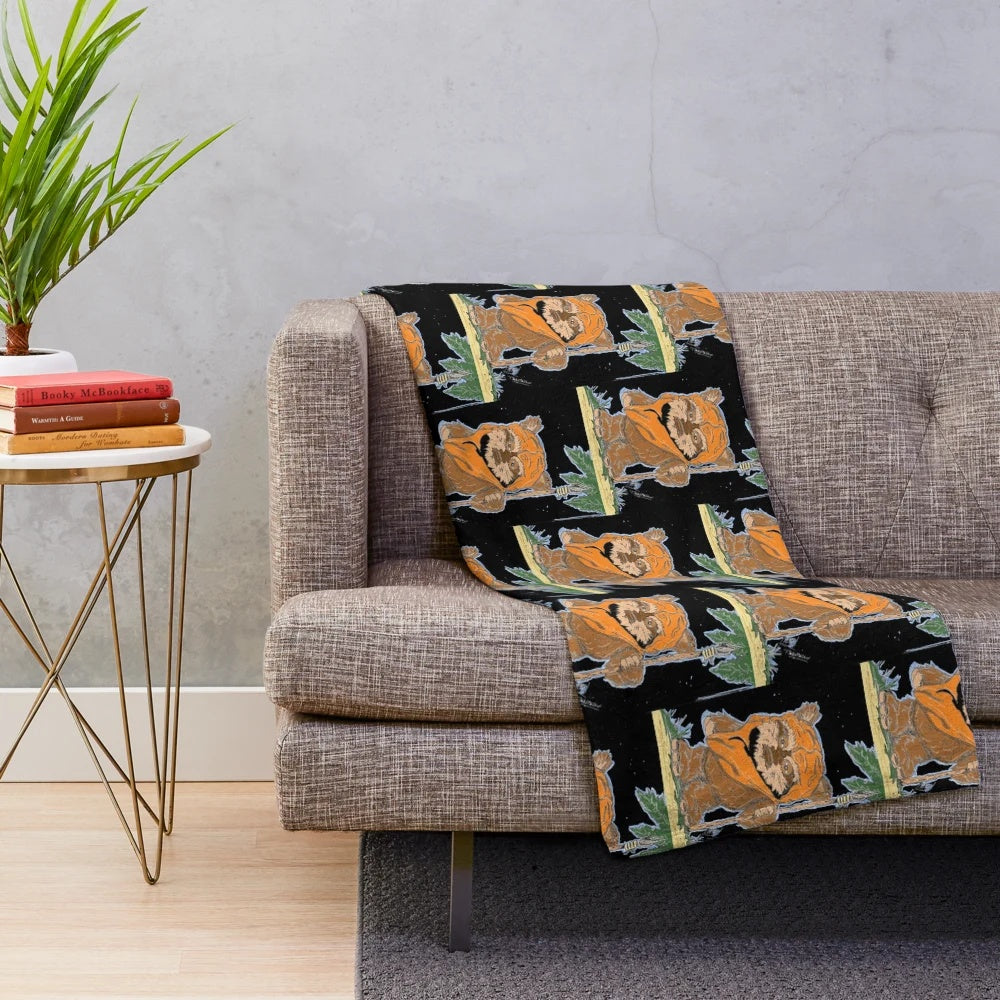 EWOK Plush Blanket featuring Wicket the Ewok from Star Wars