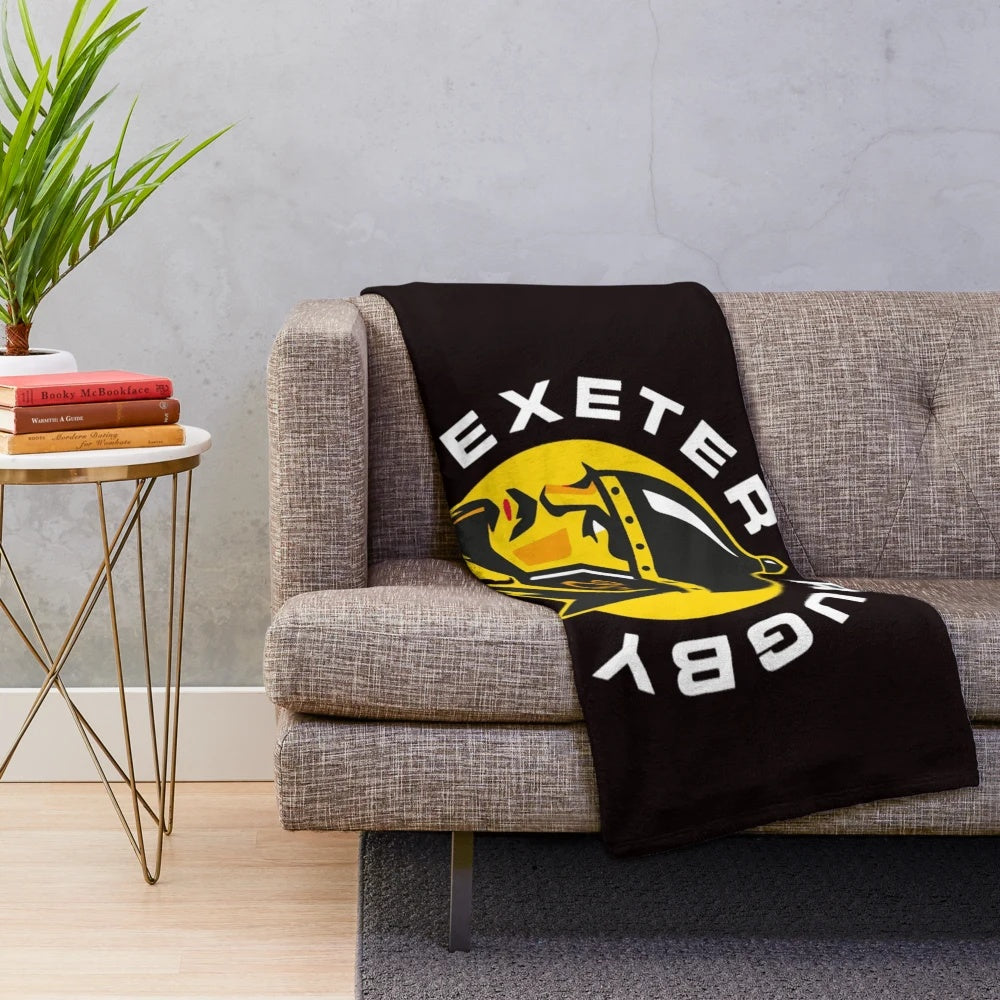 Exeter Chiefs plush blanket with team logo and colors
