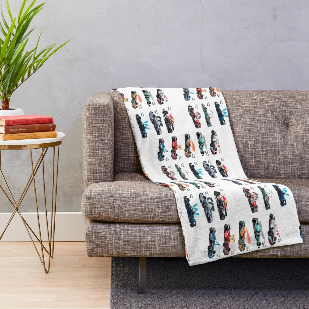 F1 2022 cars plush blanket