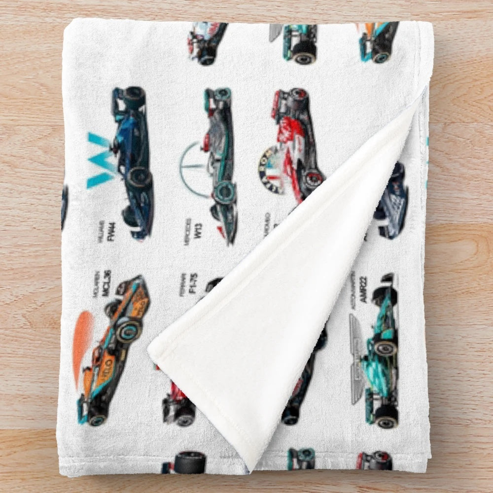 F1 2022 cars plush blanket