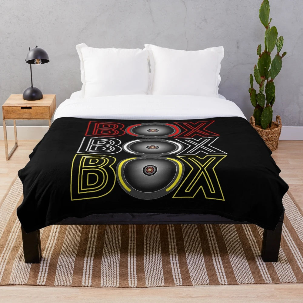 Soft and Warm F1 Themed Plush Blanket
