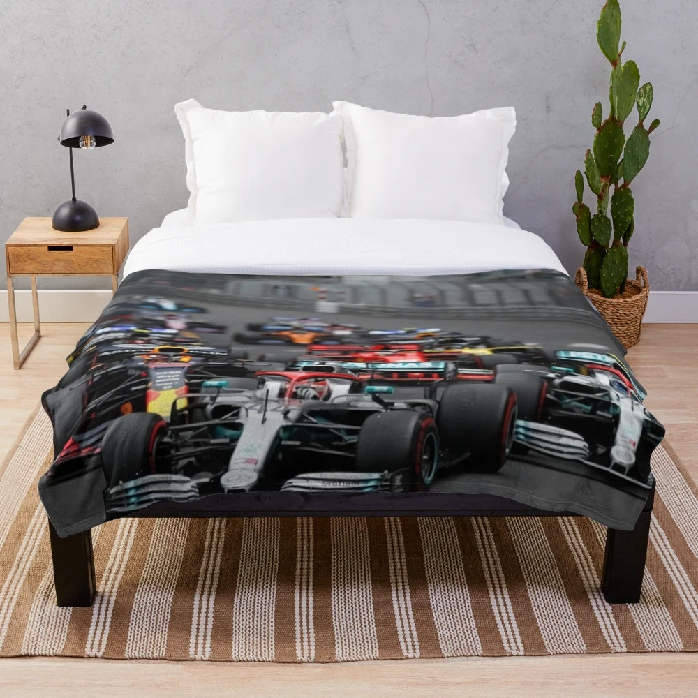F1 Race Start Plush Blanket