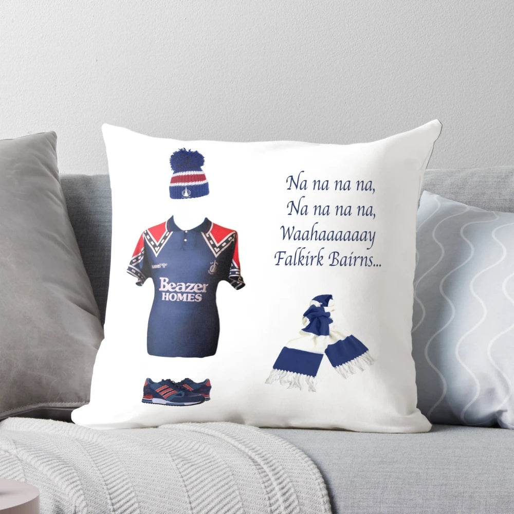 Falkirk FC-inspired sports pillow for home decor