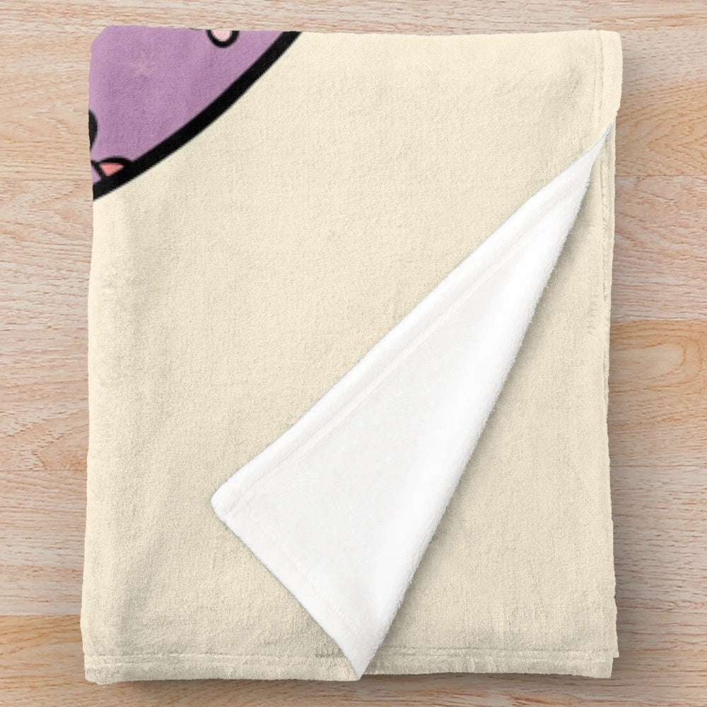Soft and plush pumpkin-themed blanket with fall aesthetic design