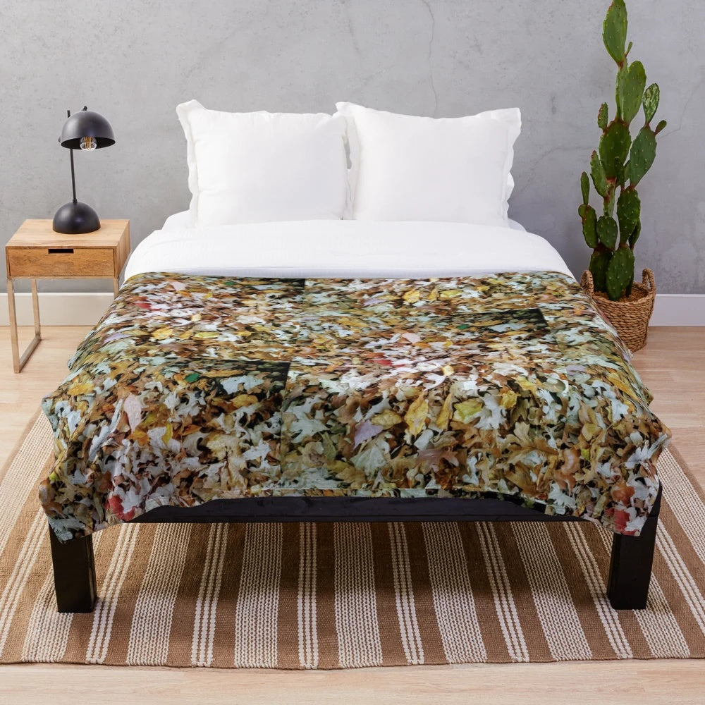 Fall Leaves Plush Blanket