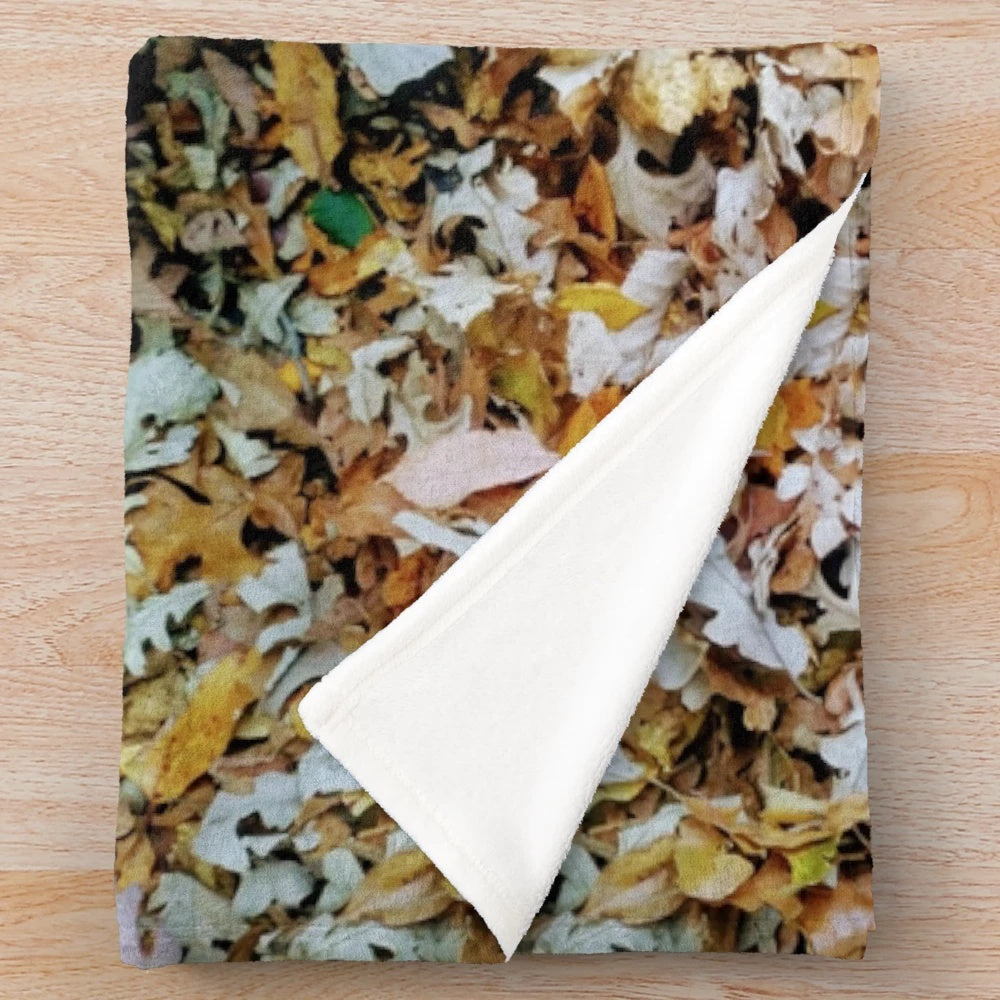 Fall Leaves Plush Blanket