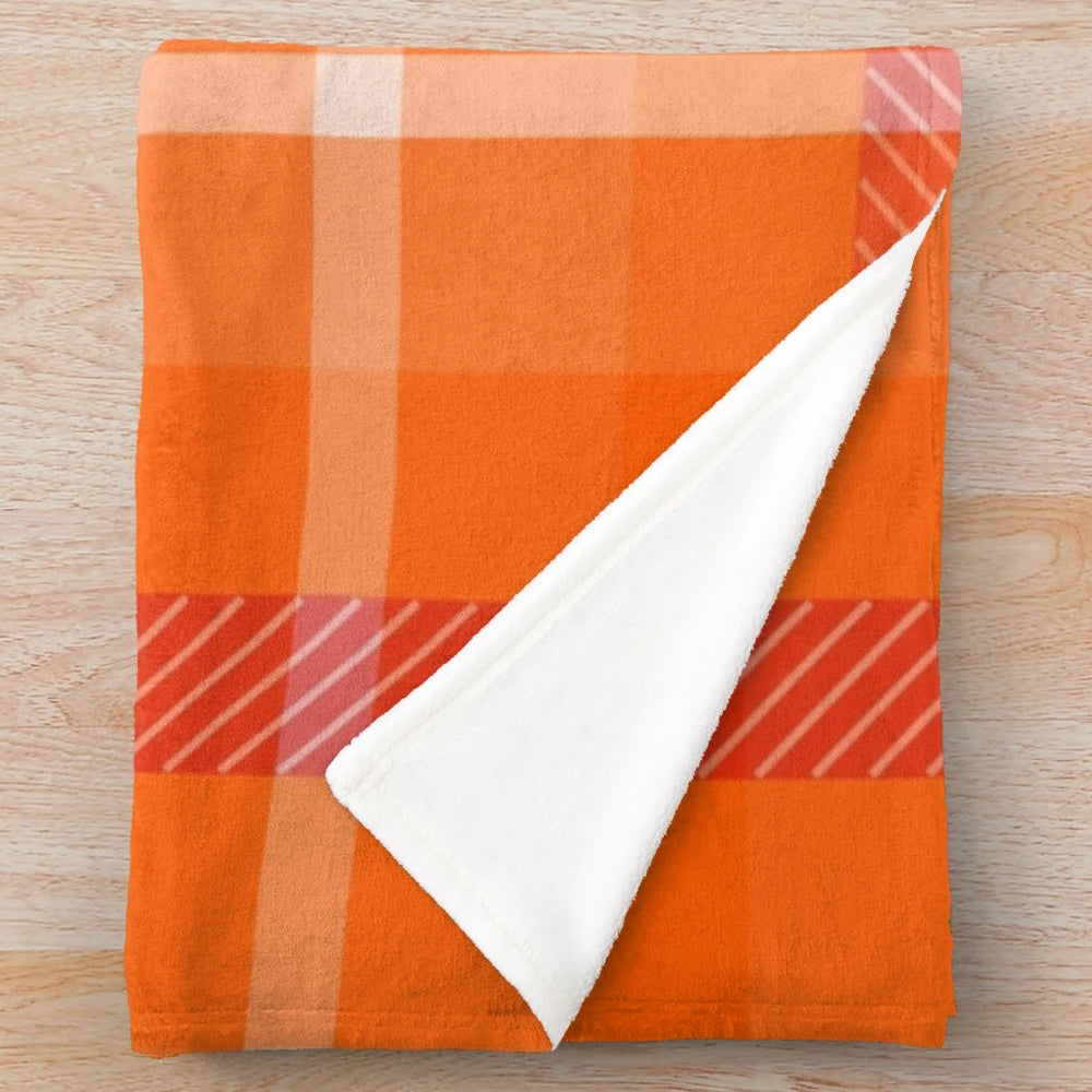 Cozy fall plaid plush blanket