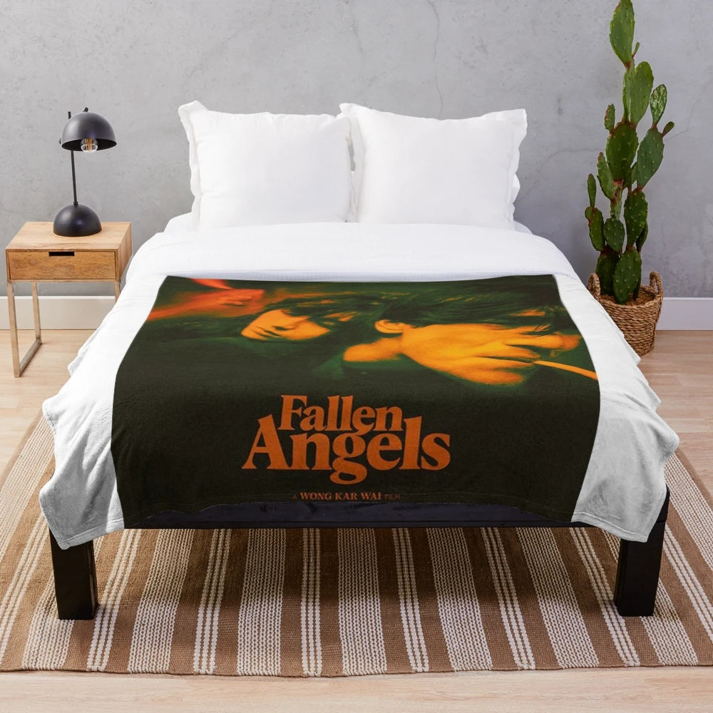 Fallen Angels inspired plush blanket for movie lovers and aesthetic enthusiasts