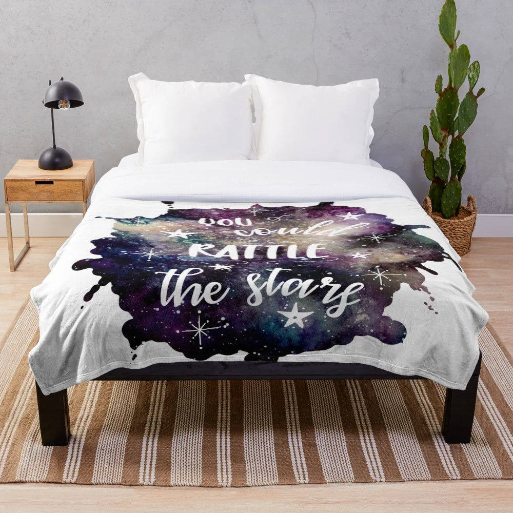 Throne of Glass inspired plush blanket for fantasy book lovers