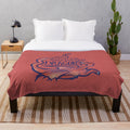 Soft and plush red dragon blanket for fantasy fans