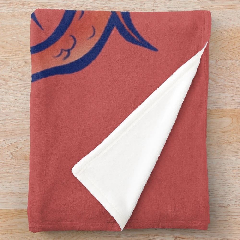 Soft and plush red dragon blanket for fantasy fans