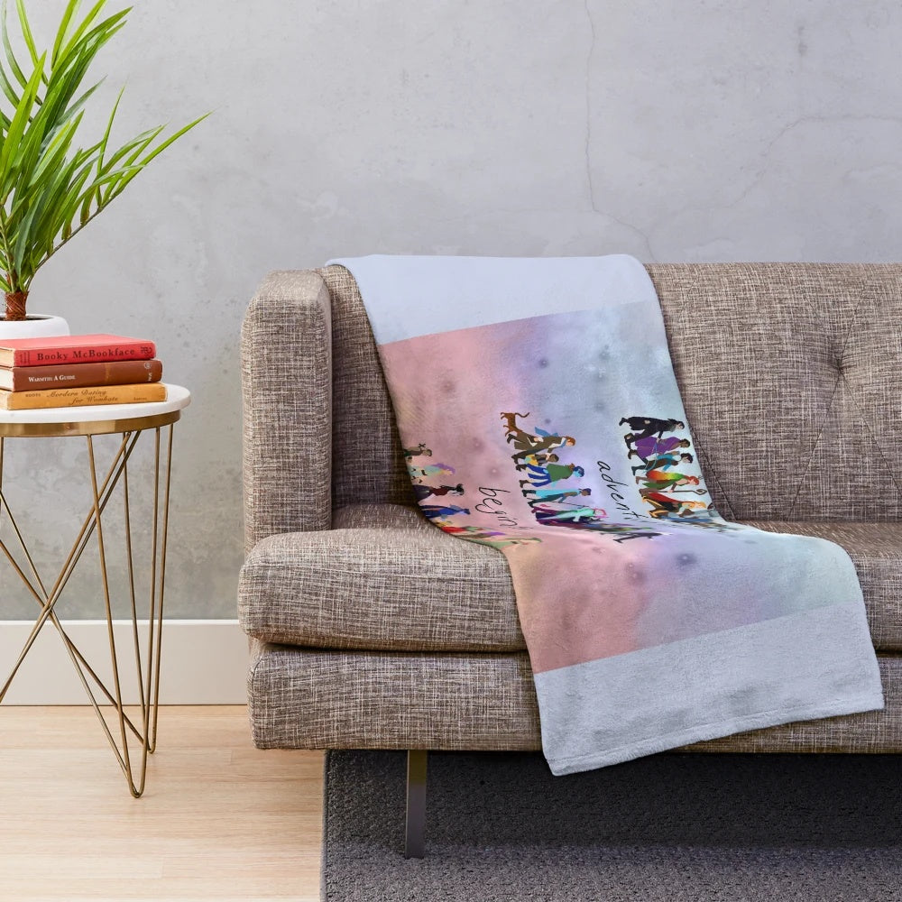 Soft, plush fantasy-inspired blanket for cozy adventures
