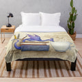 Soft and plush fantasy-themed blanket with a dragon design for bookworms and literature enthusiasts