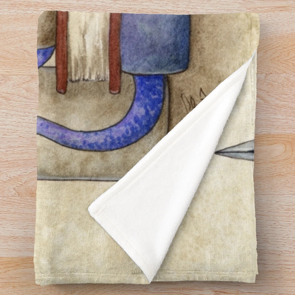 Soft and plush fantasy-themed blanket with a dragon design for bookworms and literature enthusiasts