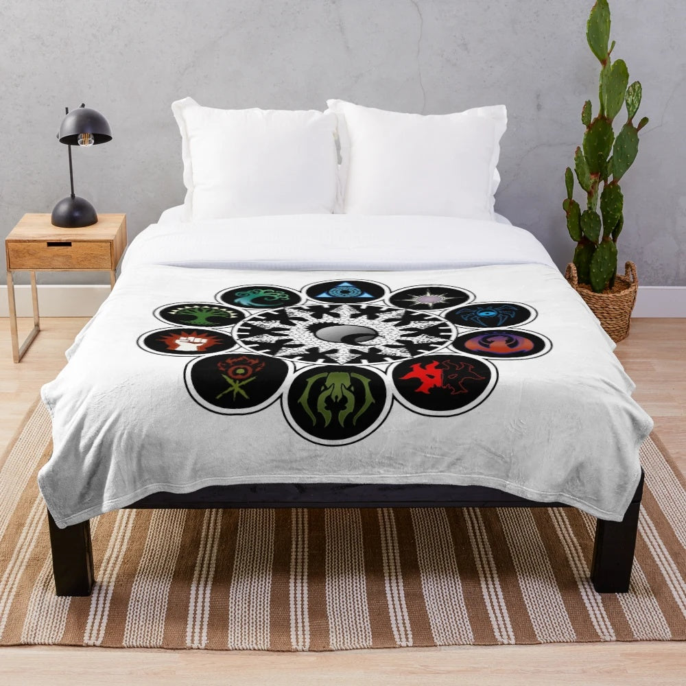 Plush blanket featuring the iconic guilds of Magic: The Gathering