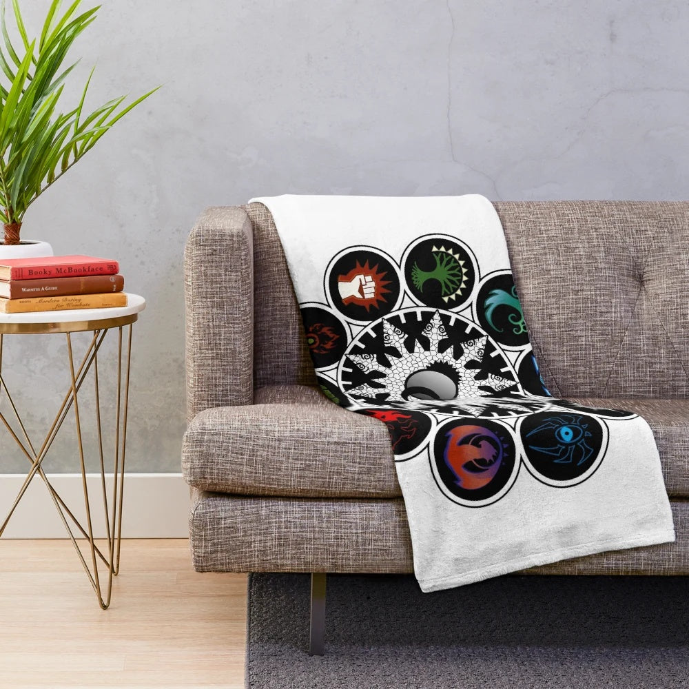 Plush blanket featuring the iconic guilds of Magic: The Gathering