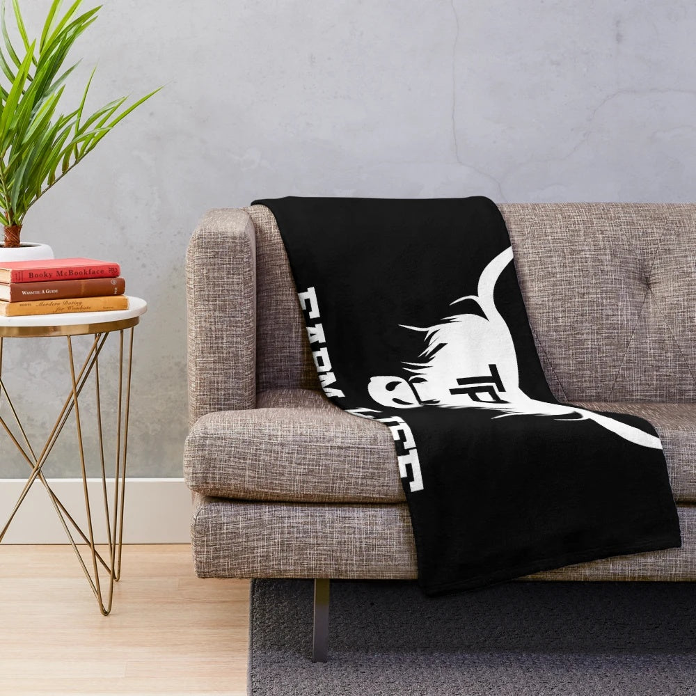 Tom Pemberton Farm Life Logo Plush Blanket