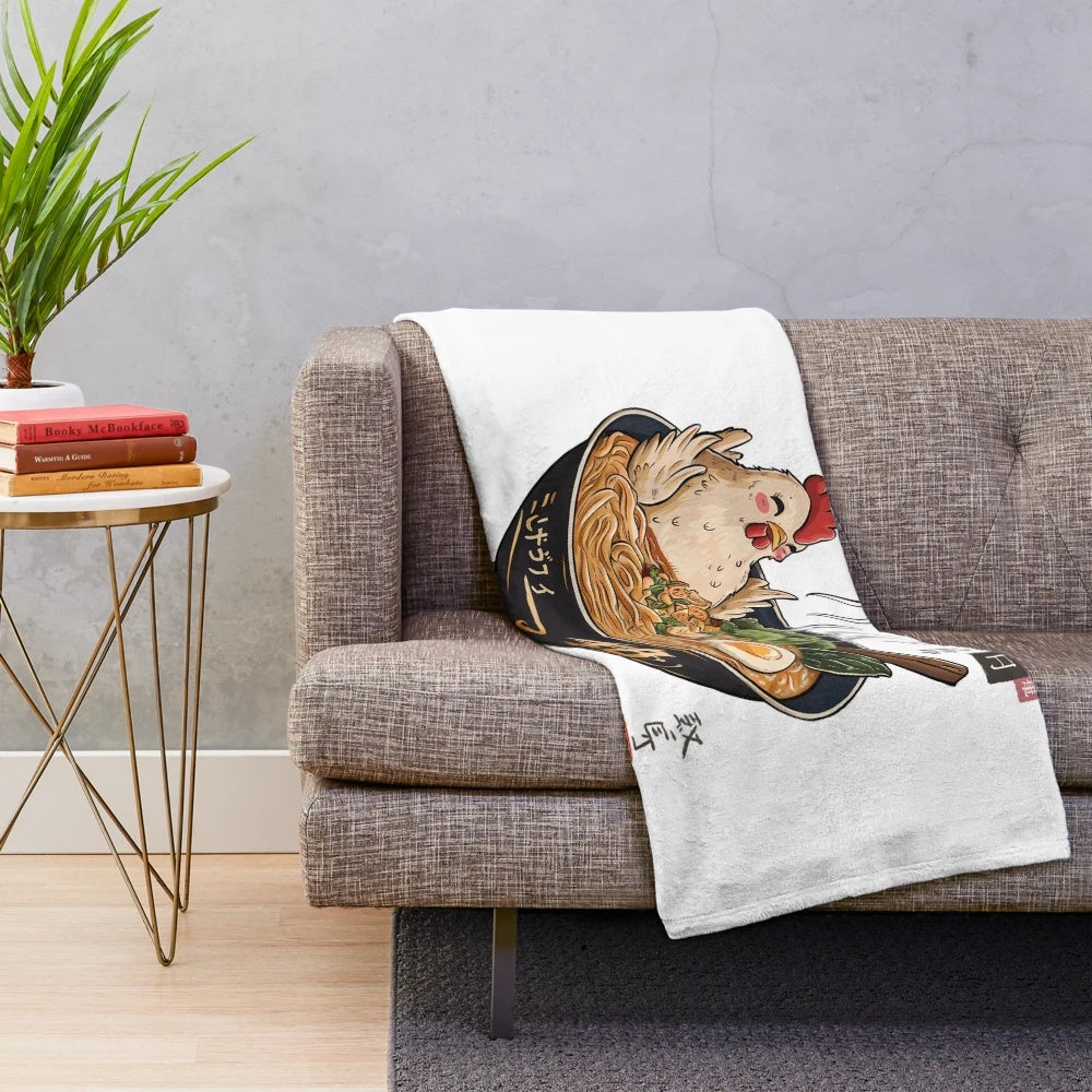 Fat and Funny Chocobo Ramen Inspired Plush Blanket