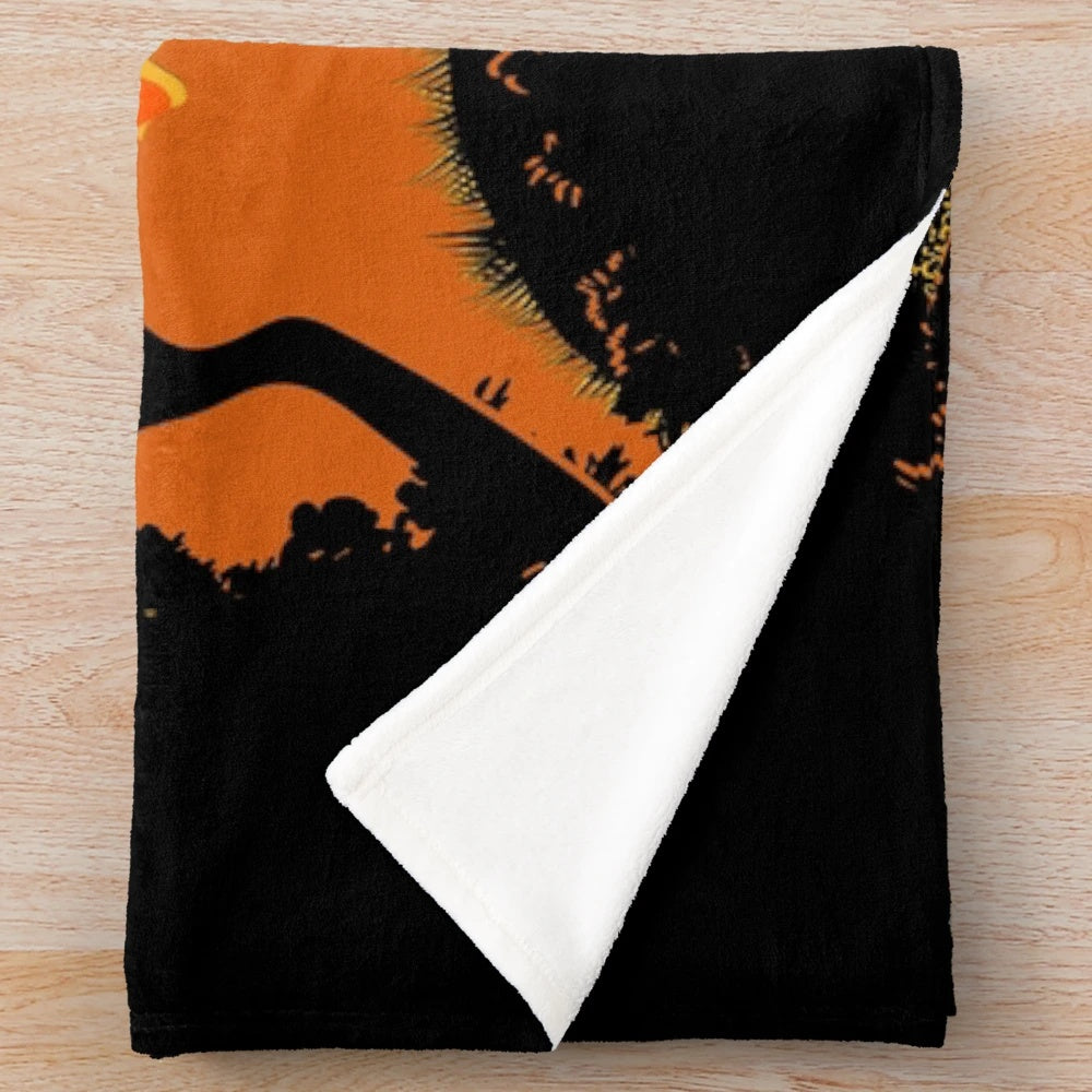 Plush blanket featuring a father and son lion design, inspired by The Lion King