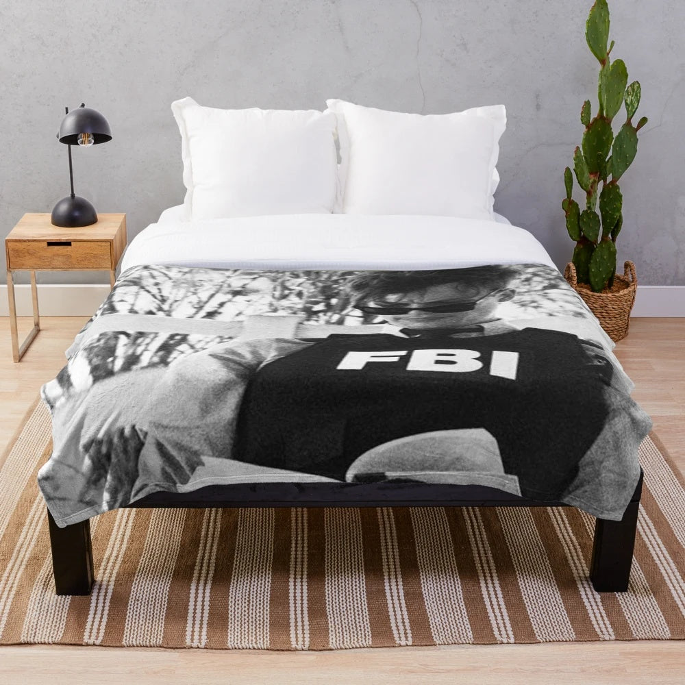 FBI Minds" Inspired Gray Plush Blanket