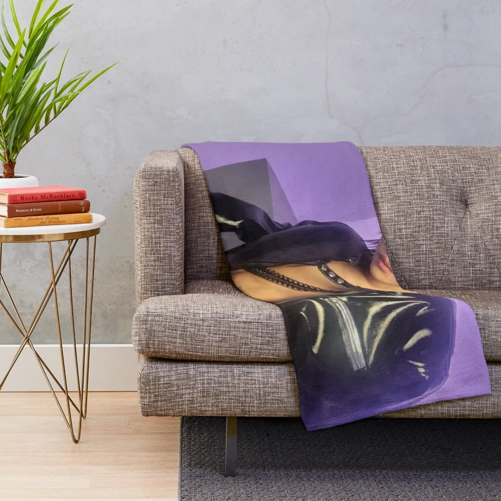 Soft and comfortable plush blanket featuring Felix, a member of the popular K-pop group Stray Kids