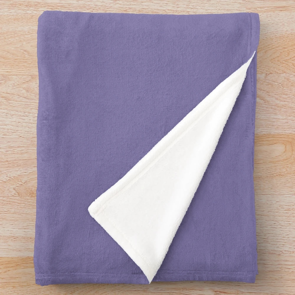 Cozy feminist killjoy plush blanket with pink and purple hearts