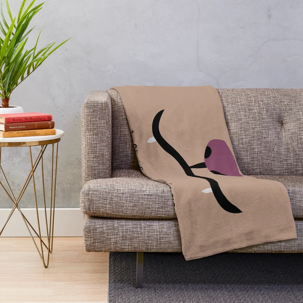 Ferret-themed plush blanket with cute animal design