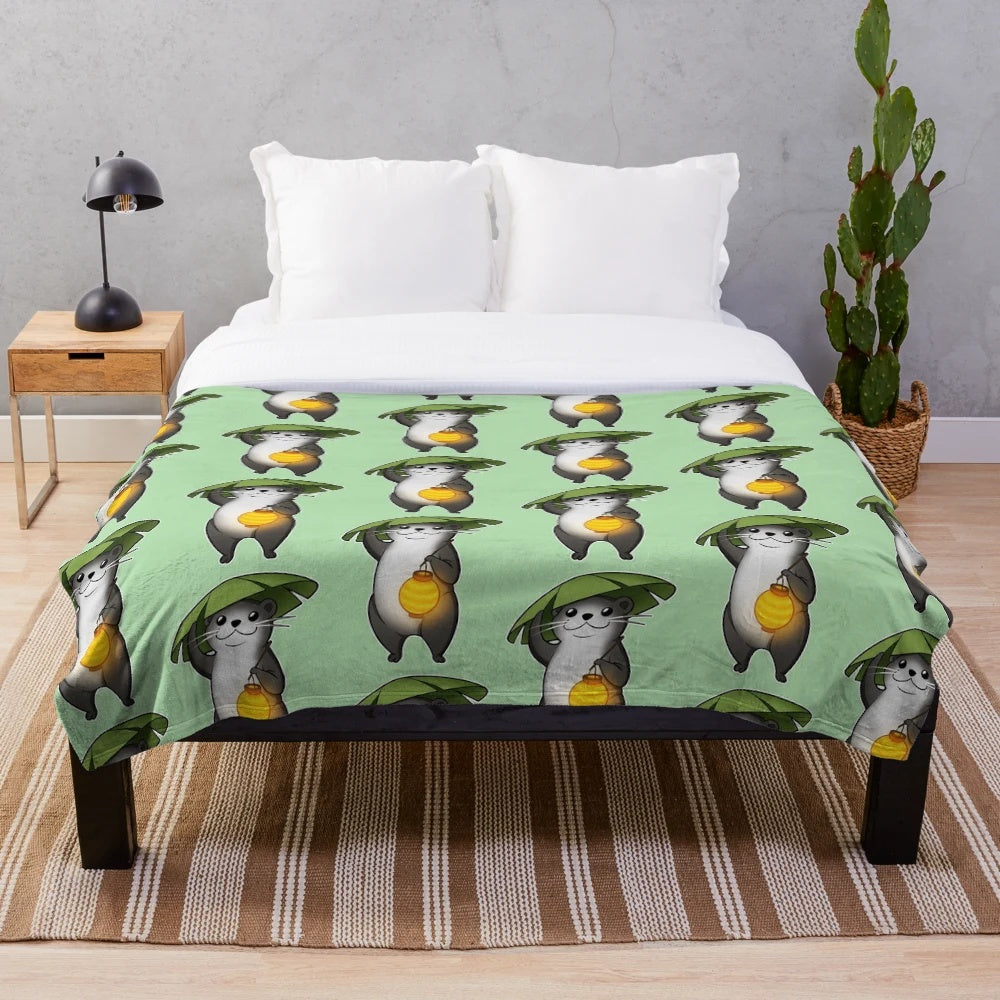 FFXIV Odder Otter plush blanket featuring the cute minion character