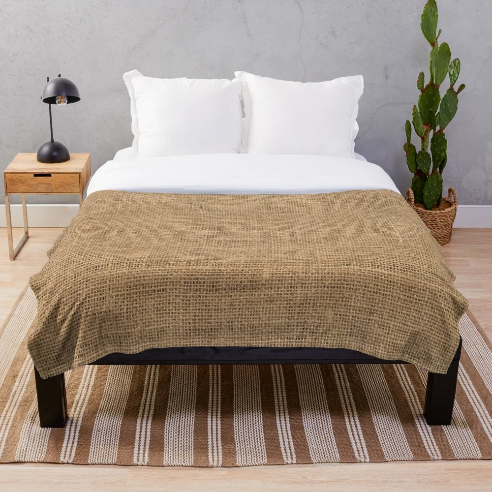 Plush blanket with a natural texture background pattern