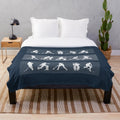 Field hockey plush blanket featuring hockey goalkeeper design