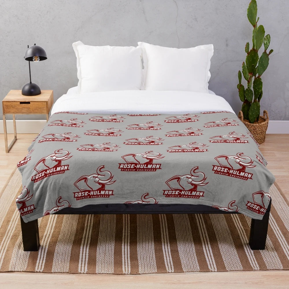 Rose Hulman Fightin' Engineers plush blanket for college sports enthusiasts