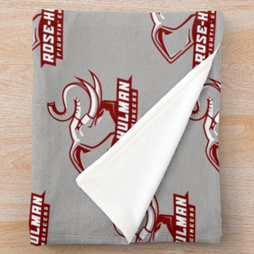 Rose Hulman Fightin' Engineers plush blanket for college sports enthusiasts