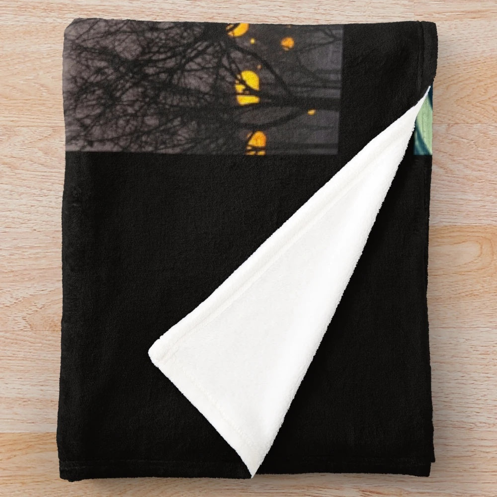 Plush blanket featuring a film noir movie design
